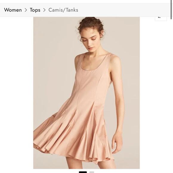 Rebecca Taylor Women's Pink Godet Sleeveless A-Line 100% Cotton Dress Size 10 - Picture 4 of 12